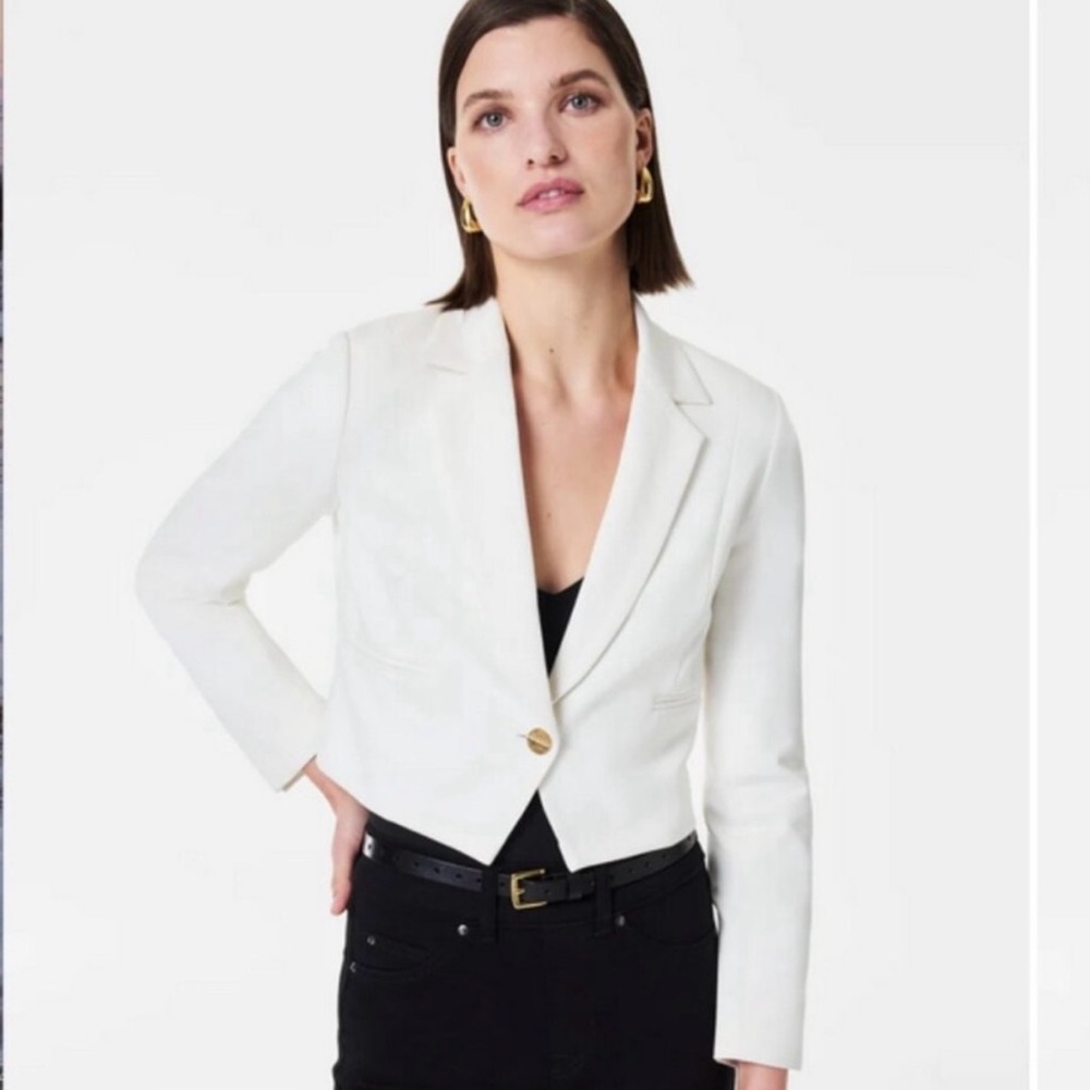 SPANX White Long Sleeve Top